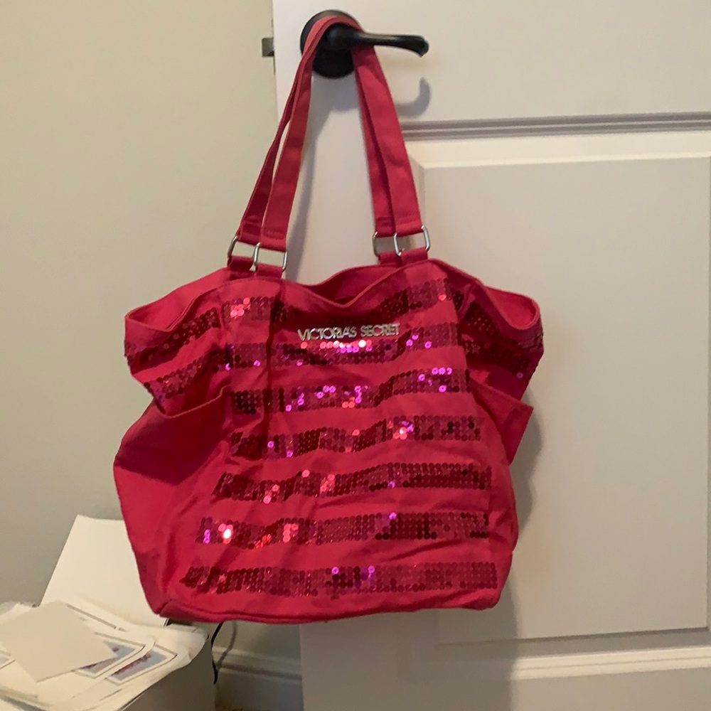 Victoria’s Secret Shoulder Bag Pink Sequence Gem